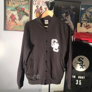 Crooks & Castle Mens Bomber Jacket Hand Gun